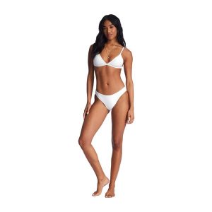 Góra od stroju kąpielowego Billabong Tanlines Ceci Tri. Białe bikini Billabong, bez wzorów. Za 89,99 zł.