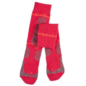 Podkolanówki damskie Falke SK Energizing Wool. Czerwone skarpetki Falke, bez wzorów. Za 294,50 zł.