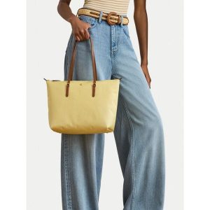 Torebka LAUREN RALPH LAUREN. Żółte shopper bag Lauren Ralph Lauren, bez wzorów, bez dodatków. Za 609,99 zł.