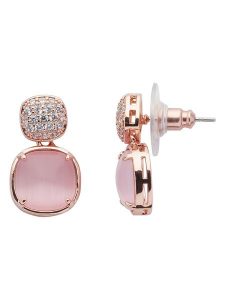 U.S. Polo Assn. Pozłacane kolczyki-wkrętki z kryształami rozmiar: onesize. Różowe kolczyki U.S. Polo Assn., z kryształem, metalowe. Za 69,99 zł.