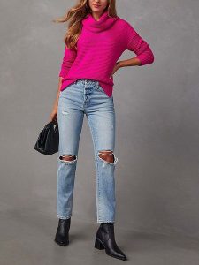 LA Angels Sweter w kolorze różowym rozmiar: L. Różowe golfy LA Angels, bez wzorów, z bawełny. Za 152,99 zł.