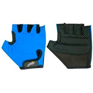 Rękawiczki rowerowe sportowe Lycra. Niebieskie rękawiczki Allright, bez wzorów, z lycry. Za 53,91 zł.