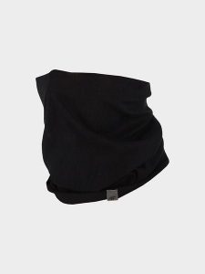 4F Szal-koło w kolorze czarnym rozmiar: onesize. Czarne szaliki 4f, bez wzorów, z materiału. Za 15,37 zł.