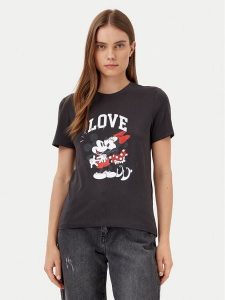 ONLY T-Shirt Mickey 15317991 Czarny Regular Fit. Czarne t-shirty ONLY, m, bez wzorów, z bawełny, bez kołnierzyka, bez ramiączek. Za 79,99 zł.