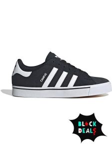 Adidas Skórzane sneakersy "Campus" w kolorze czarno-białym rozmiar: 44 2/3. Białe trampki ADIDAS, bez wzorów, z materiału, bez zapięcia. Za 281,10 zł.