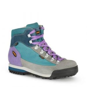 Buty trekkingowe damskie Aku 36520638. Fioletowe buty trekkingowe Aku, z materiału, za kostkę, bez zapięcia. Za 736,28 zł.