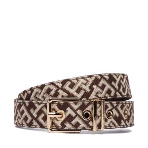 Pasek Tommy Hilfiger. Brązowe paski TOMMY HILFIGER, bez wzorów. Za 249,99 zł.