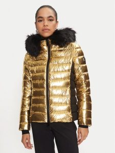 LOLA CASADEMUNT Kurtka zimowa LF2401008 Złoty Regular Fit. Żółte kurtki LOLA CASADEMUNT, na zimę, l, bez wzorów, z syntetyku, bez kaptura. Za 579,99 zł.