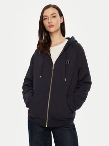 Fracomina Bluza FP24WT9001F40001 Granatowy Regular Fit. Niebieskie bluzy Fracomina, xs, bez wzorów, z bawełny, bez kaptura. Za 199,99 zł.