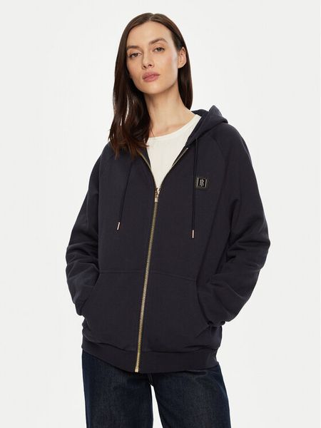 Fracomina Bluza FP24WT9001F40001 Granatowy Regular Fit. Niebieskie bluzy Fracomina, xs, bez wzorów, z bawełny, bez kaptura. Za 199,99 zł.