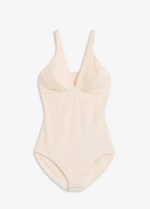 Body lekko modelujące. Brązowe body i gorsety bonprix, bez wzorów. Za 59,99 zł.