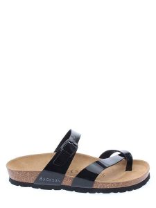 BACKSUN Japonki "Barecelone" w kolorze czarnym rozmiar: 40. Czarne klapki Backsun, bez wzorów, z materiału, z otwartym noskiem, bez obcasa. Za 130,99 zł.