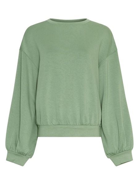 MOSS COPENHAGEN Bluza "Brionna" w kolorze zielonym rozmiar: L/XL. Zielone bluzy Moss Copenhagen, l, bez wzorów, bez kaptura. Za 147,91 zł.