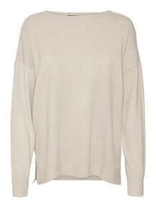 Vero Moda Sweter w kolorze beżowym rozmiar: XS. Brązowe swetry oversize Vero Moda, s, bez wzorów, z wiskozy, bez ramiączek. Za 39,49 zł.