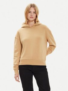 Calvin Klein Bluza Nano Logo K20K207202 Beżowy Relaxed Fit. Brązowe bluzy Calvin Klein, m, bez wzorów, z bawełny, bez kaptura. Za 389,99 zł.