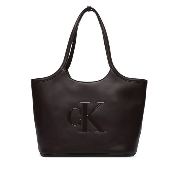 Torebka Calvin Klein. Czerwone shopper bag Calvin Klein, bez wzorów, bez dodatków. Za 529,99 zł.