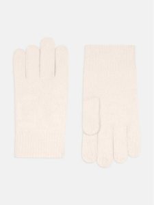 Perfect Cashmere Kaszmirowe rękawiczki "Hailey" w kolorze kremowym rozmiar: onesize. Brązowe rękawiczki Perfect Cashmere, bez wzorów, z kaszmiru. Za 126,99 zł.
