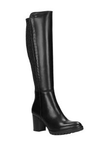 Wojas Kozaki zimowe w kolorze czarnym rozmiar: 39. Czarne kozaki Wojas, na zimę, bez wzorów, z materiału, bez obcasa, bez zapięcia. Za 524,62 zł.