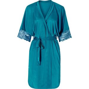 Szlafrok kimono bonprix niebieskozielony. Szlafroki marki bonprix. Za 89,99 zł.