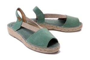 TONI PONS ELLA menta mint, sandały/espadryle damskie. Zielone sandały TONI PONS, bez wzorów, bez obcasa, na koturnie, bez zapięcia. Za 227,92 zł.