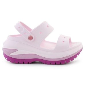 Sandały Crocs Classic Mega Crush Clog 207989-5BX różowe. Czerwone sandały bez wzorów, bez obcasa, bez zapięcia. Za 449,26 zł.