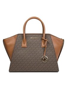 Michael Kors Torebka w kolorze ciemnobrązowym - 43 x 23 x 18 cm rozmiar: onesize. Brązowe torebki klasyczne Michael Kors, bez wzorów, z materiału, przez ramię, bez dodatków. Za 699,51 zł.