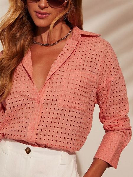 LA Angels Koszula w kolorze łososiowym rozmiar: S. Pomarańczowe koszule LA Angels, s, bez wzorów, z bawełny, bez kołnierzyka, bez ramiączek. Za 152,62 zł.