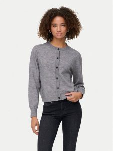 ONLY Kardigan Camille 15349639 Szary Regular Fit. Szare kardigany ONLY, z syntetyku. Za 159,99 zł.