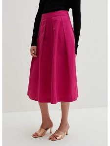 STEFANEL Spódnica w kolorze różowym rozmiar: 44. Różowe spódnice Stefanel, bez wzorów, z bawełny, midi. Za 147,91 zł.