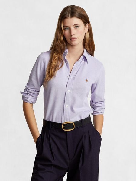 Polo Ralph Lauren Koszula Ls Knt Ox St 211924258001 Fioletowy Slim Fit. Fioletowe koszule Polo Ralph Lauren, xs, bez wzorów, z bawełny, bez kołnierzyka, bez ramiączek. Za 473,99 zł.