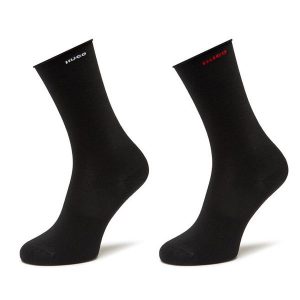 Skarpety długie HUGO. Czarne skarpetki Hugo, bez wzorów. Za 49,99 zł.