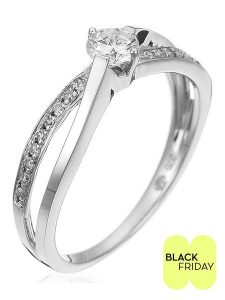 ATELIER DU DIAMANT Złoty pierścionek "Joli Solitaire" z diamentami rozmiar: 54. Szare pierścionki ATELIER DU DIAMANT, z diamentem, złote. Za 2 892,99 zł.