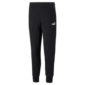 Damskie Spodnie Dresowe Essential. Czarne spodnie dresowe Puma, bez wzorów, z dresówki. Za 256,99 zł.