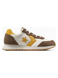 Converse Skórzane sneakersy "Omega" w kolorze brązowo-żółto-białym rozmiar: 40. Brązowe trampki Converse, bez wzorów, bez zapięcia. Za 204,95 zł.
