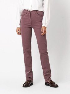 Toni Dżinsy - Slim fit - w kolorze fiołkowym rozmiar: W25. Różowe jeansy Toni, bez wzorów, z podwyższonym stanem. Za 152,99 zł.