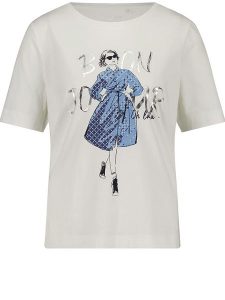 Gerry Weber Koszulka w kolorze białym rozmiar: 46. Białe bluzki Gerry Weber, bez wzorów, z bawełny, bez kołnierzyka, bez ramiączek. Za 83,42 zł.