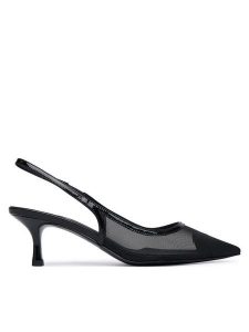 LOVE MOSCHINO Czółenka JA10526G0OIQ900B Czarny. Czarne czółenka LOVE MOSCHINO, bez wzorów, ze skóry, bez obcasa, bez zapięcia. Za 743,99 zł.