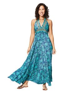 Ipanima Sukienka w kolorze niebiesko-turkusowym rozmiar: 34-40. Niebieskie sukienki Ipanima, bez wzorów, klasyczne, z asymetrycznym kołnierzem, bez ramiączek, maxi, asymetryczne. Za 78,99 zł.