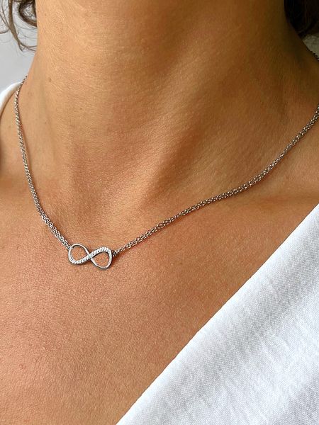 DI GIORGIO Srebrny naszyjnik z elementem ozdobnym - dł. 39 cm rozmiar: onesize. Szare naszyjniki DI GIORGIO, srebrne. Za 113,36 zł.