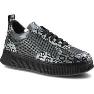 Srebrne Sneakersy Artiker Damskie Stylowe Półbuty. Czarne półbuty ARTIKER, w ażurowe wzory, ze skóry, bez obcasa, na platformie, bez zapięcia. Za 234,00 zł.