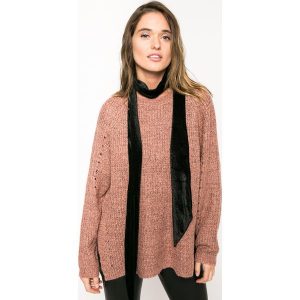 Medicine - Sweter Back to Nature. Różowe swetry klasyczne marki MEDICINE, z bawełny, z krótkim rękawem. W wyprzedaży za 59,90 zł.
