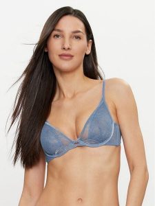 Hunkemöller Biustonosz z fiszbiną Molly 204623 Niebieski. Niebieskie biustonosze Hunkemöller, bez wzorów, z syntetyku. Za 99,99 zł.