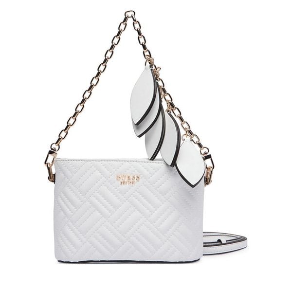 Torebka Guess. Białe listonoszki Guess, z aplikacjami, bez dodatków. Za 549,99 zł.