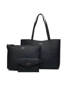Guess Torebka HWPG96 48230 Czarny. Czarne torebki klasyczne Guess, z aplikacjami, ze skóry, bez dodatków. Za 499,99 zł.