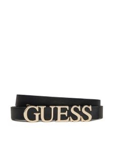 Guess Pasek Damski BW9231P5235 Czarny. Czarne paski Guess, z aplikacjami, ze skóry. Za 109,99 zł.