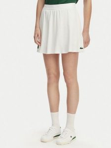 Lacoste Spódnica tenisowa JF0218 Biały Regular Fit. Białe szorty Lacoste, bez wzorów, z syntetyku, sportowe. Za 359,99 zł.