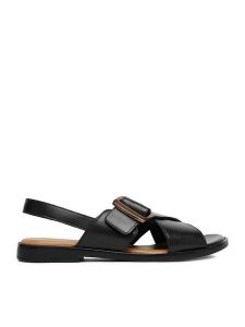 Lasocki Sandały CEO-WI16-FOXI-47 Czarny. Czarne sandały Lasocki, bez wzorów, ze skóry, bez obcasa, na płaskiej podeszwie, bez zapięcia. Za 169,99 zł.