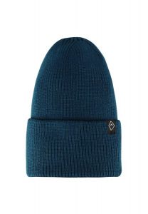 Zimowa czapka beanie H-CHILLI. Niebieskie czapki Volcano, bez wzorów, z dzianiny, klasyczne. Za 69,99 zł.