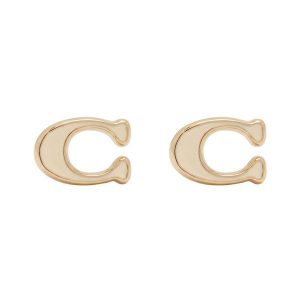 Kolczyki Coach. Żółte kolczyki Coach, złote. Za 169,99 zł.