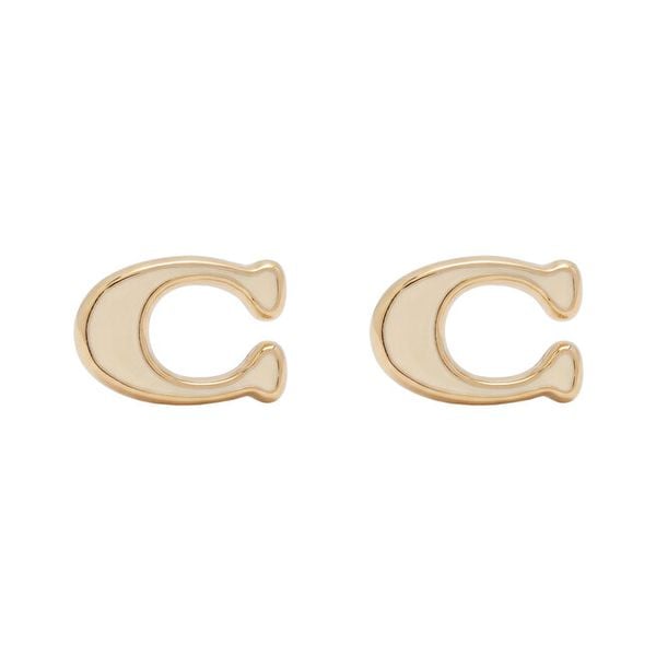 Kolczyki Coach. Żółte kolczyki Coach, złote. Za 169,99 zł.